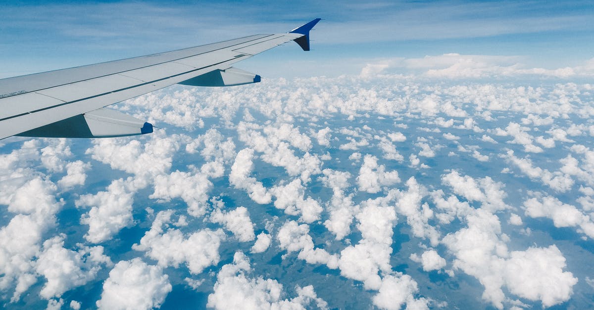 Do all air vehicles have the same height limit? - Aerial view of modern metal airplane wing in blue sky over fluffy clouds
