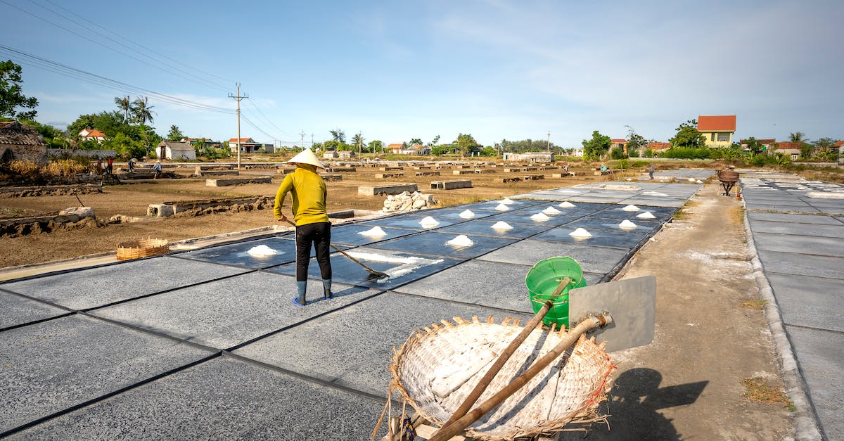 Do all inputs for an industry need to be delivered before it will start production? - Man Spreading Salt with a Shovel as a Part of Salt Evaporation Process Do all inputs for an industry need to be delivered before it will start production? - Man Spreading Salt with a Shovel as a Part of Salt Evaporation Process