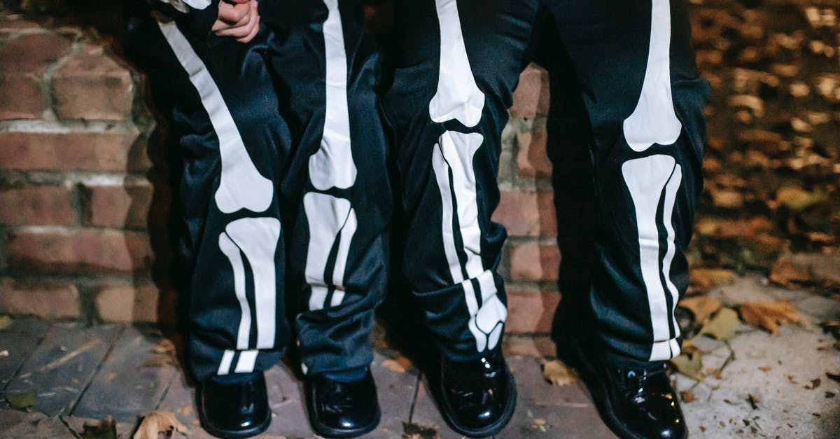 Do I have to play Online to unlock Custom Games - Crop faceless kids in skeleton costumes sitting on brick bench Do I have to play Online to unlock Custom Games - Crop faceless kids in skeleton costumes sitting on brick bench