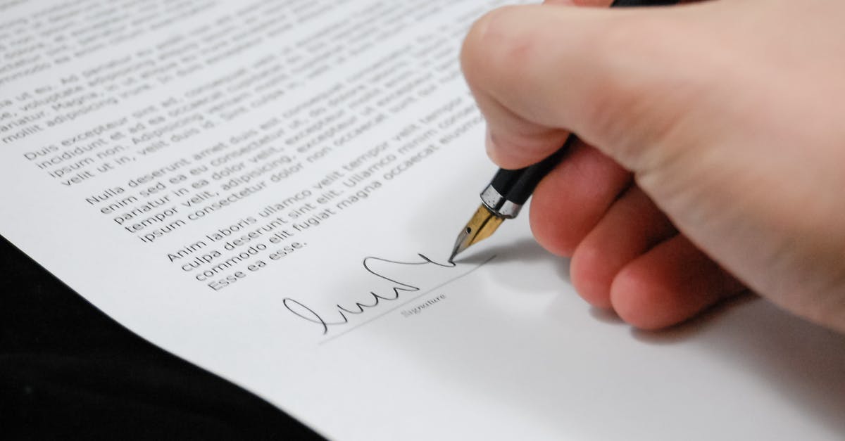Do I have to write down contract rules on paper to ever get a real chance to fulfil them? - Person Signing in Documentation Paper Do I have to write down contract rules on paper to ever get a real chance to fulfil them? - Person Signing in Documentation Paper