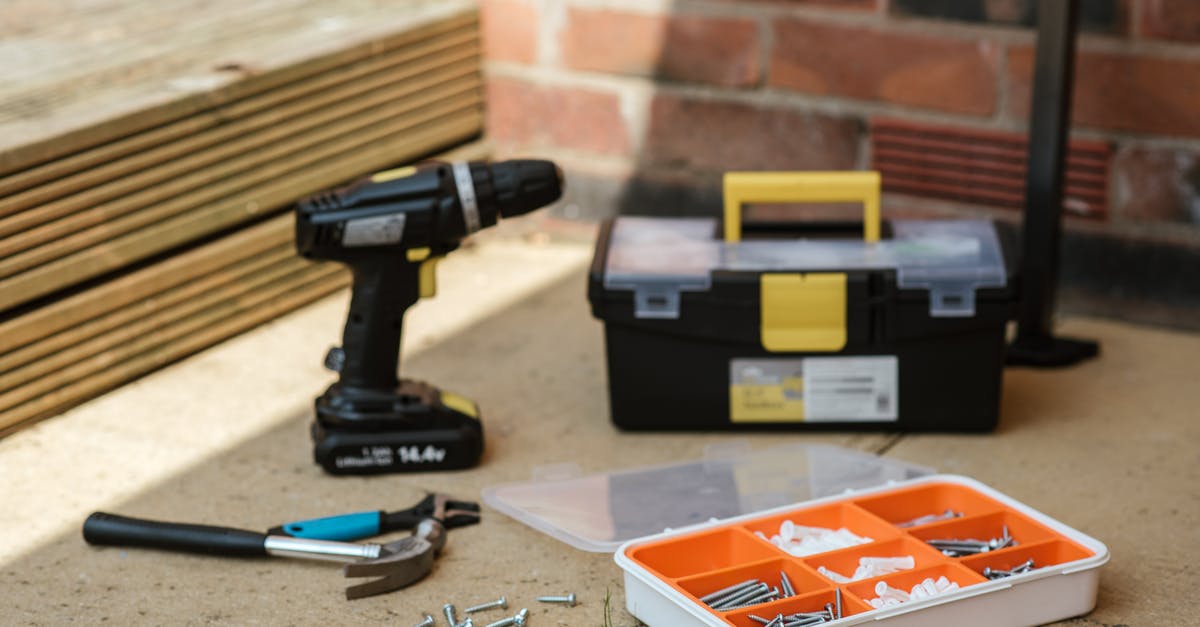 Do I need to manually restore the health of the dwellers everytime? - Electric screwdriver on floor near containers with instruments placed near spanner with hammer against brick wall and wooden barrier Do I need to manually restore the health of the dwellers everytime? - Electric screwdriver on floor near containers with instruments placed near spanner with hammer against brick wall and wooden barrier