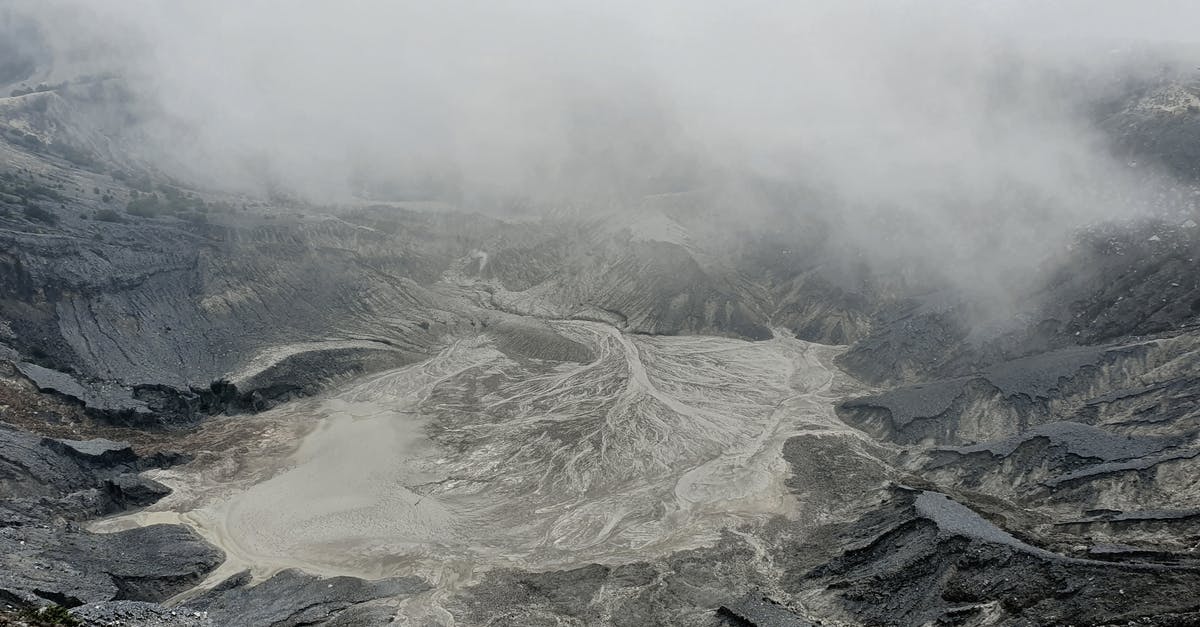 Do Mobs spawn on Magma Blocks? - From above severe view of rough volcanic crater with hot foamy water and rocky peaks covered with dense mysterious haze Do Mobs spawn on Magma Blocks? - From above severe view of rough volcanic crater with hot foamy water and rocky peaks covered with dense mysterious haze