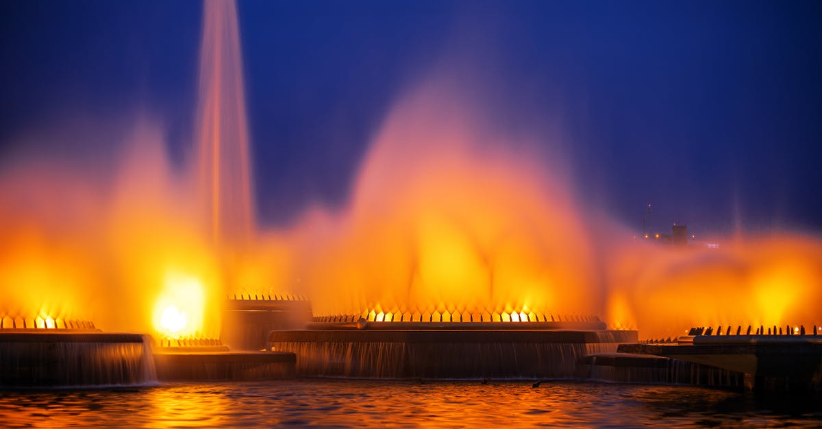 Do these fountains have any purpose? - Fountains in City at Night