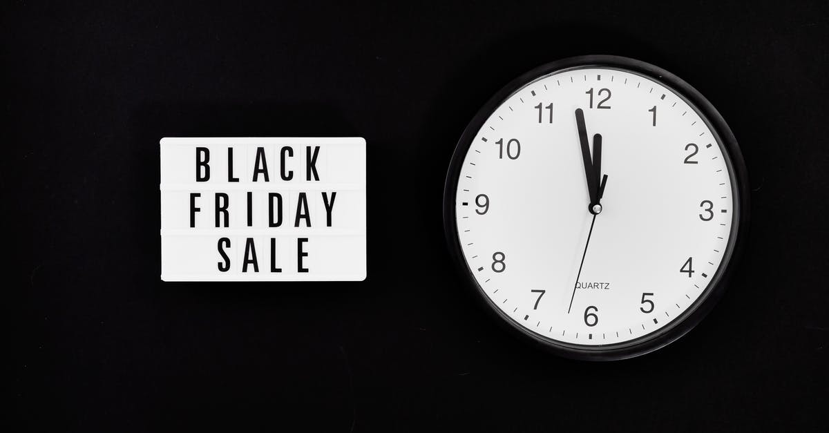 Do titles on sale vary as time passes? - A Black Friday Sale Signage Beside a Black and White Round Analog Wall Clock