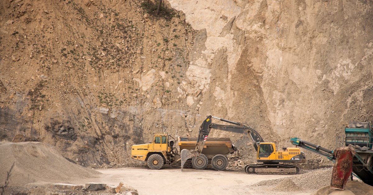 Does a Mining World designation improve strategic resource synthesis? - Excavator near industrial machines in quarry