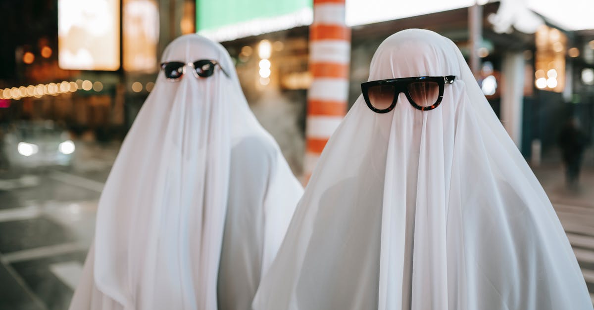 Does Adding To Steam Auto-Update - Anonymous couple wearing ghost costumes and sunglasses standing on road near steam pipe and glowing signboards on blurred background on street
