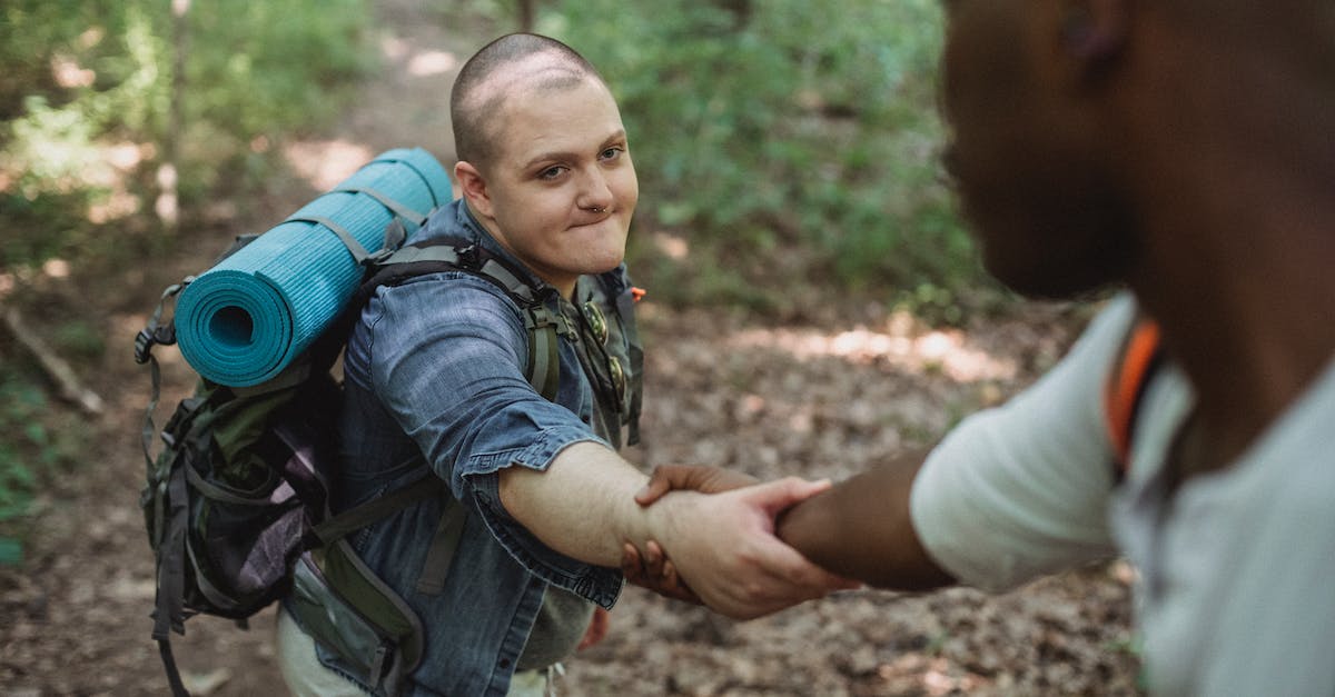 Does armor help explorers in Fallout Shelter? - Crop anonymous African American traveler helping friend with backpack with hiking equipment to climb up in forest Does armor help explorers in Fallout Shelter? - Crop anonymous African American traveler helping friend with backpack with hiking equipment to climb up in forest