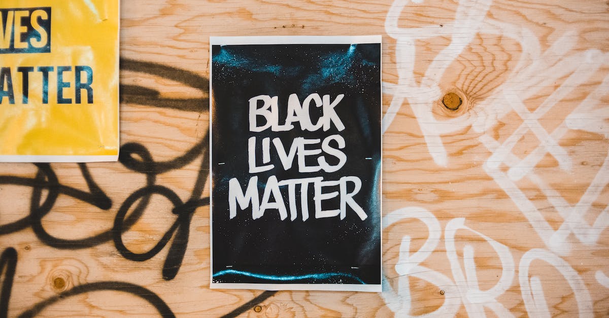 Does lane choice matter? - Sign Black Lives Matter on sheet on wall