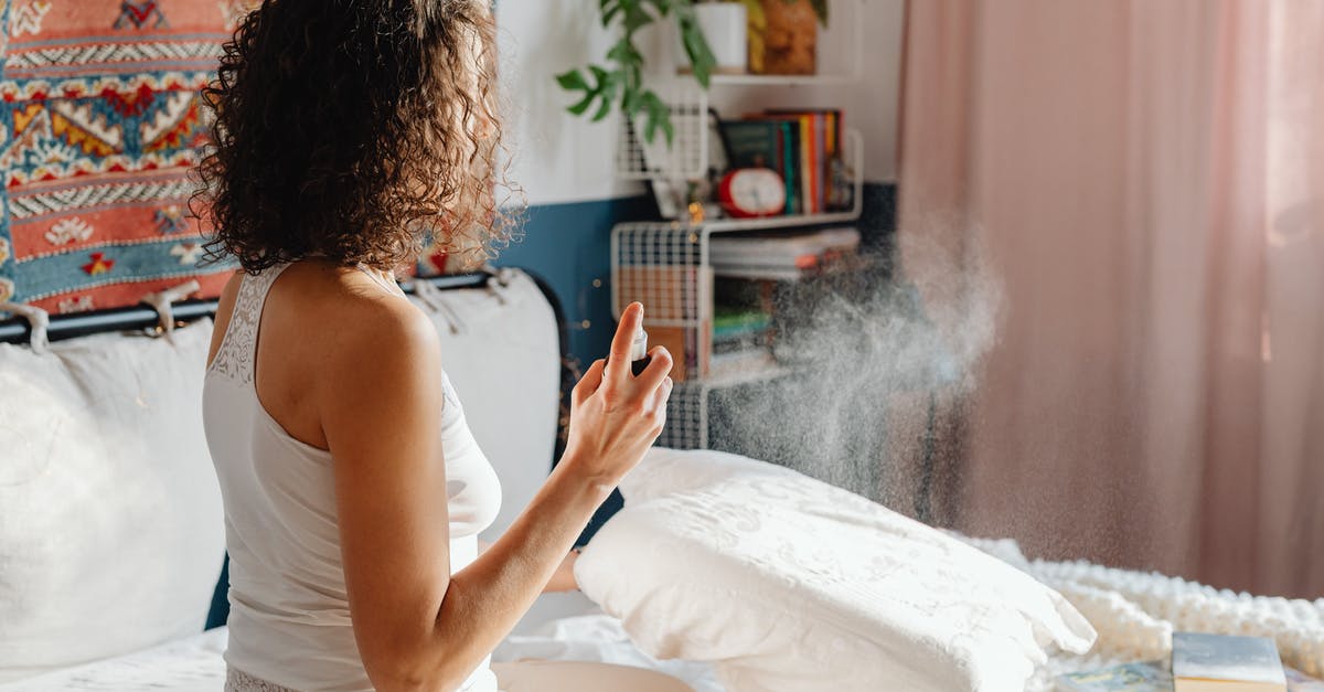 Does smell count as a detectable sense? - Woman Sitting on the Bed Using Room Spray in her Bedroom 