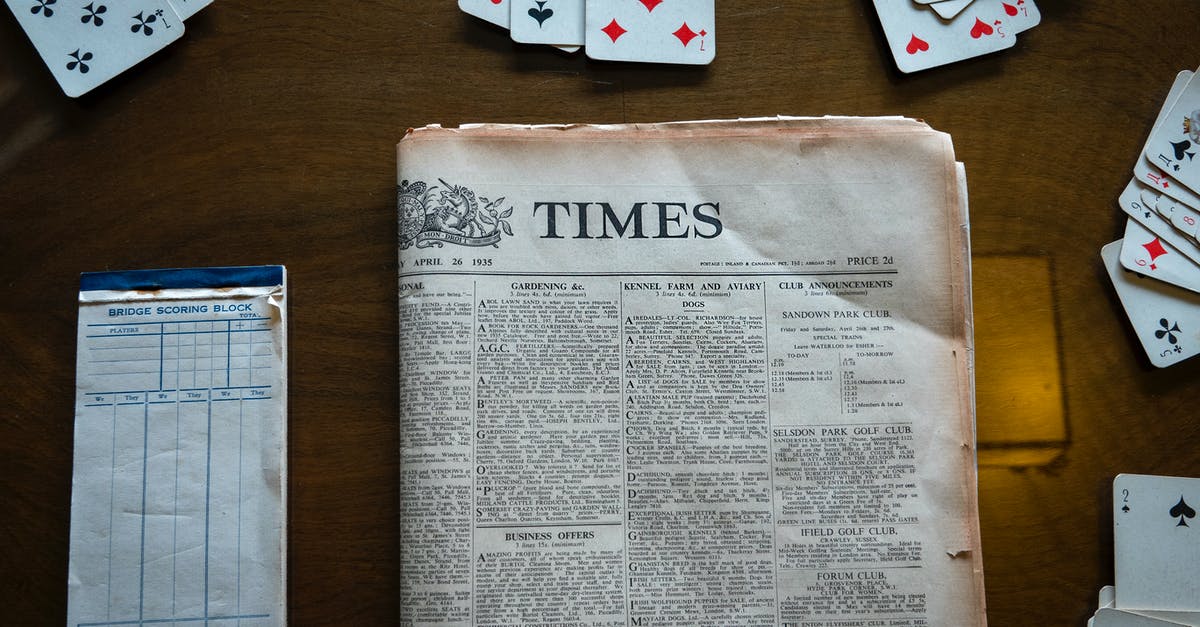 Does the distribution of cards change every run? - The Times, 1935 and card game
