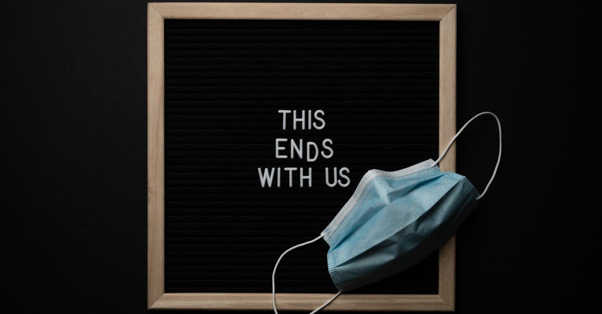 Does the ending of episode 2 makes a drastic change? - From above composition of sterile mask and black chalkboard with THIS ENDS WITH US inscription on black background Does the ending of episode 2 makes a drastic change? - From above composition of sterile mask and black chalkboard with THIS ENDS WITH US inscription on black background