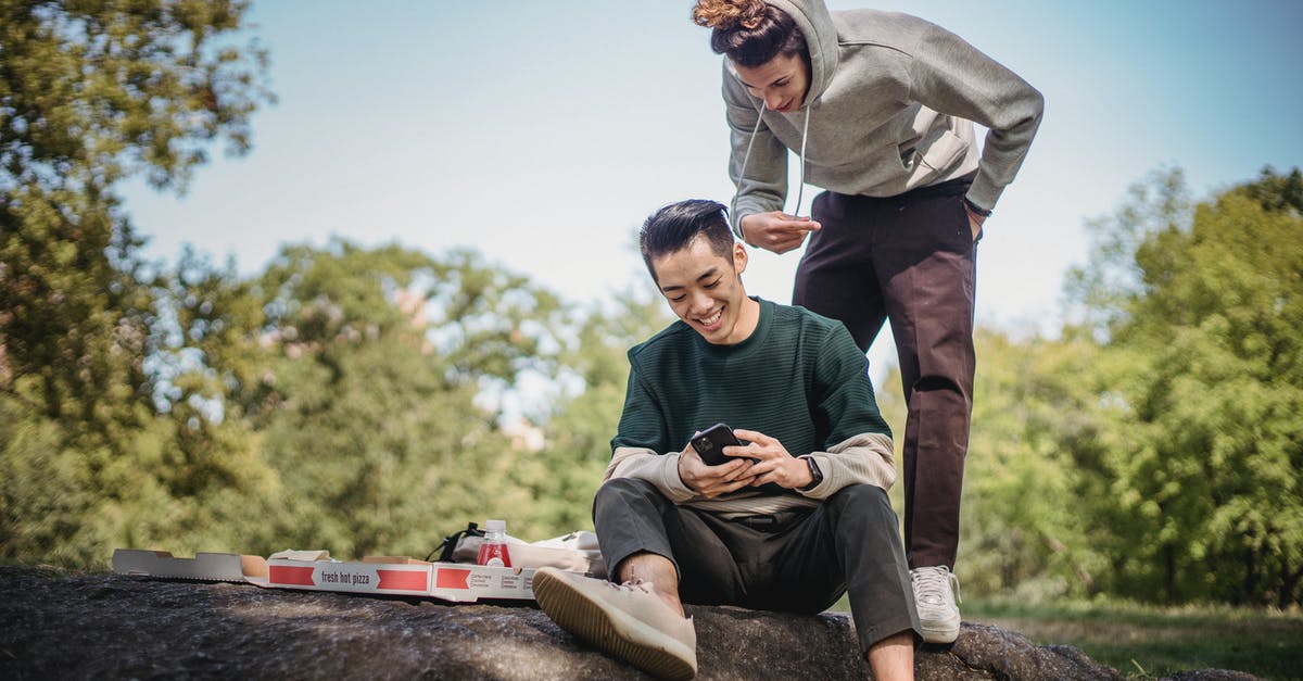 Does the warmonger penalty go down over time? - Cheerful multiethnic friends browsing smartphone while having picnic