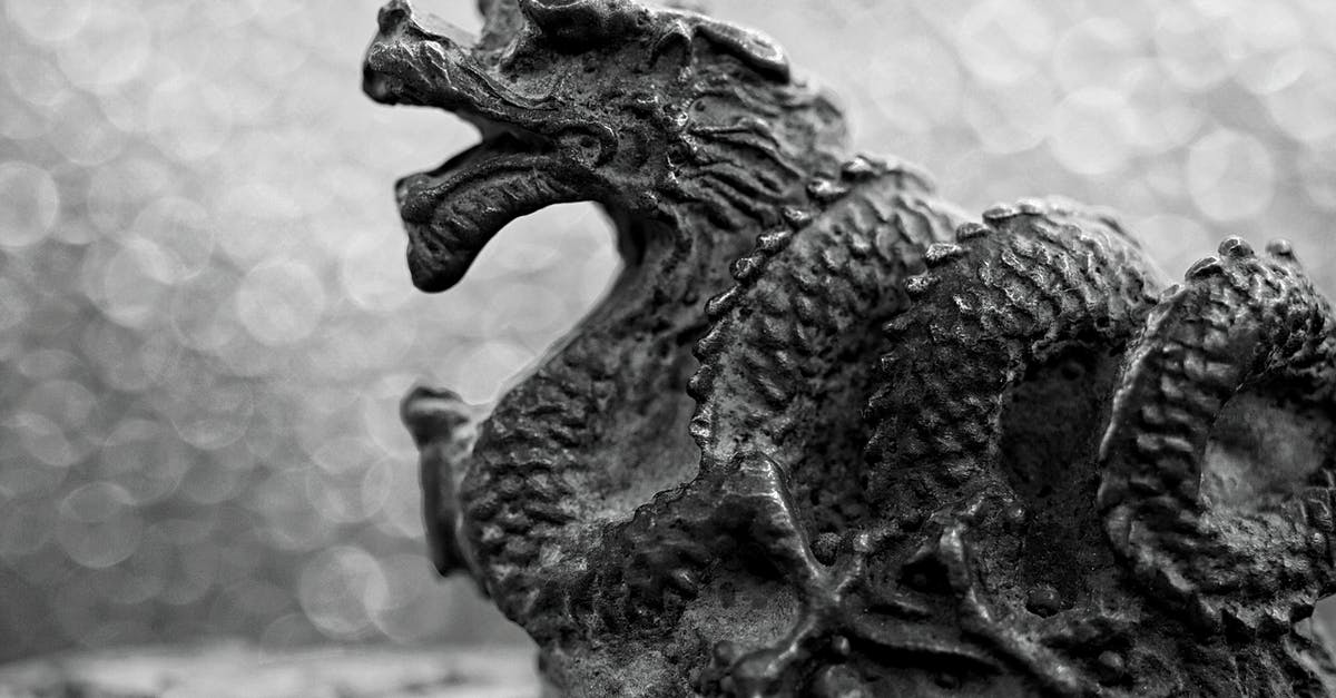 Dragon Quest Builders 2 - Grayscale Photo of Dragon Figurine