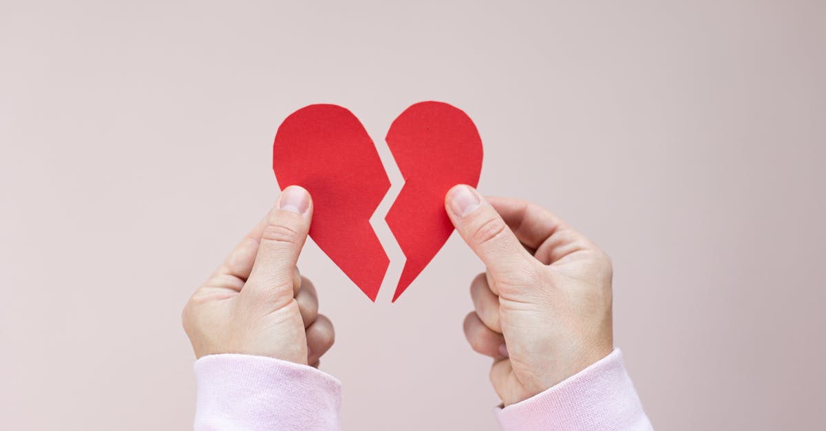 Filter to only show specific object wiring - Crop person showing broken paper heart Filter to only show specific object wiring - Crop person showing broken paper heart