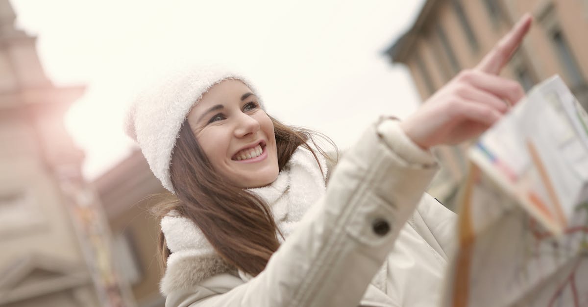 Finding way out of starting location? - Happy lady finding right direction