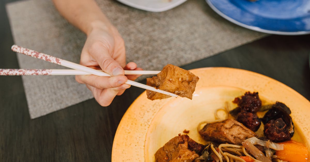 Getting multiple EXP. Shares - A Hand Getting Tofu on the Plate Using Chopsticks Getting multiple EXP. Shares - A Hand Getting Tofu on the Plate Using Chopsticks