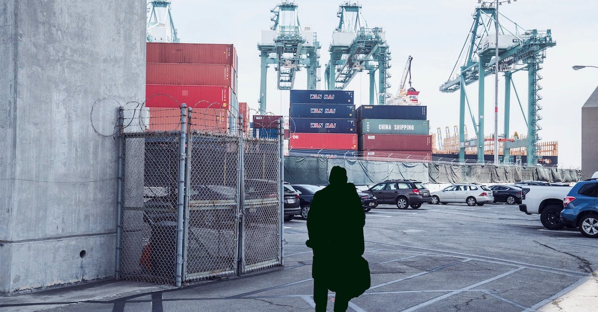 Grand Theft Auto 5 not loading - Unrecognizable man standing in cargo port