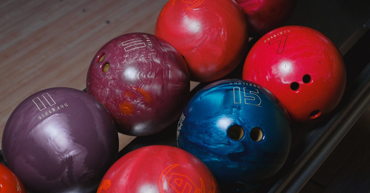 Great Balls are always curveballing - Red and Blue Bowling Balls
