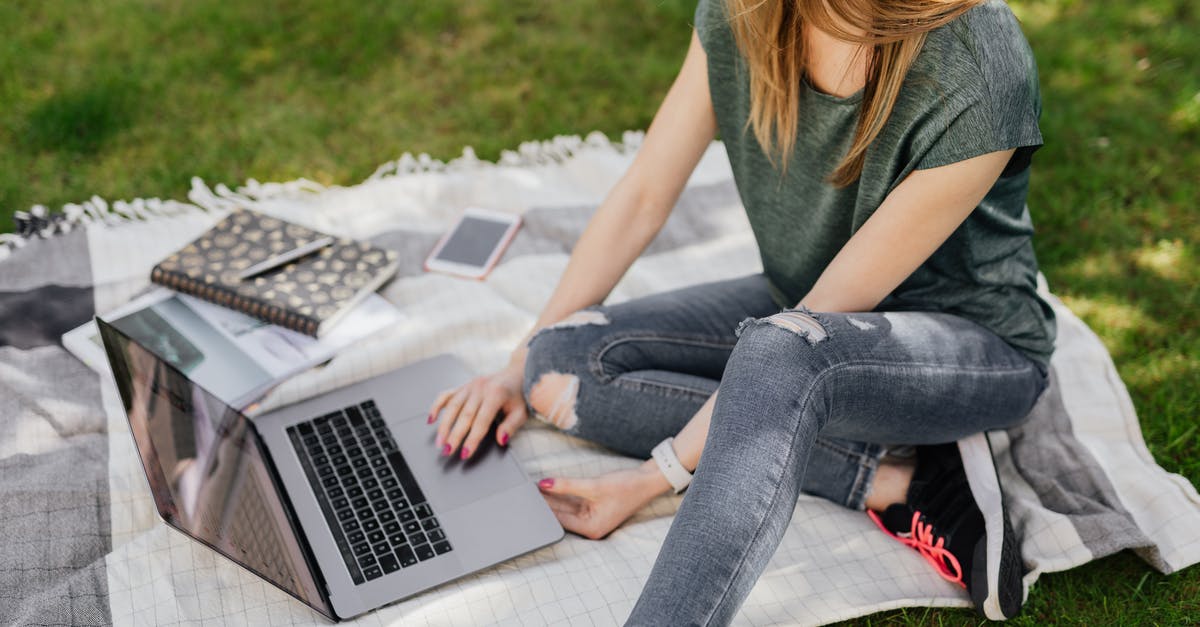Gta V isn't working [duplicate] - Student doing home assignments on laptop while sitting in park