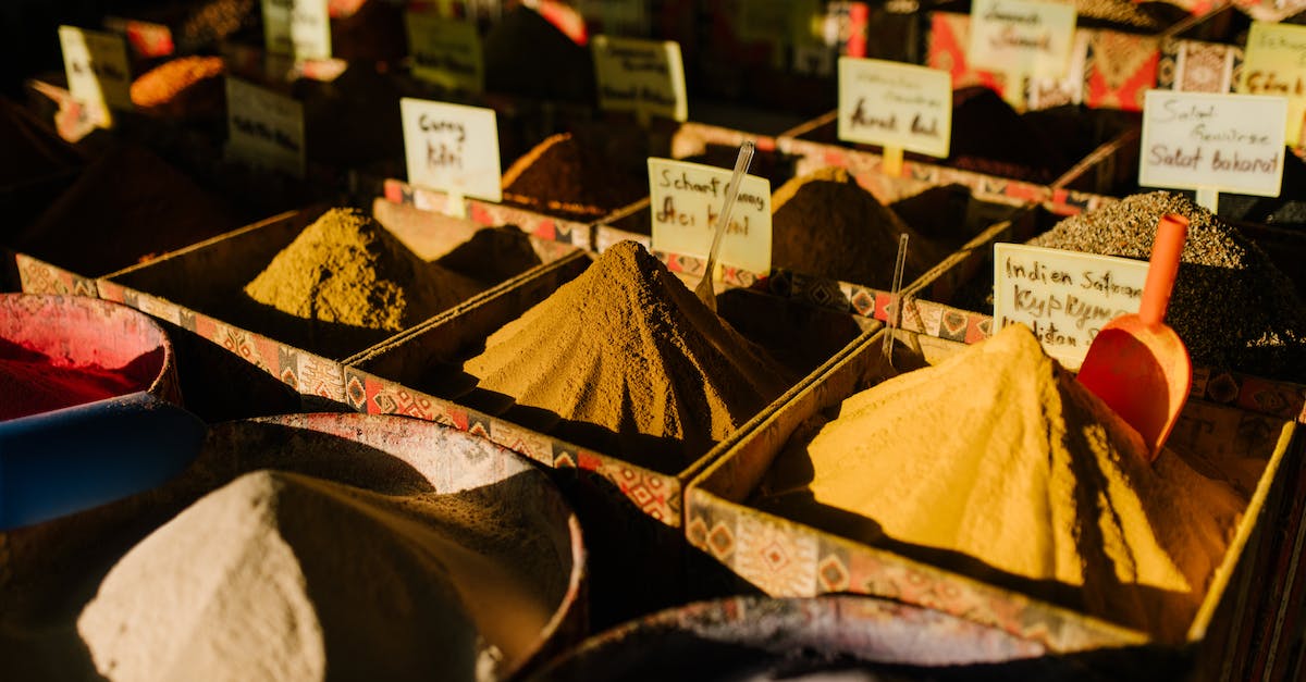 High ping on local server? - Traditional market stall with various aromatic spices High ping on local server? - Traditional market stall with various aromatic spices
