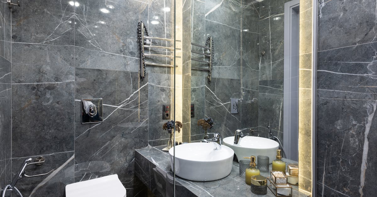 How can I clean my 3DS? - Modern bathroom interior with toiletry products at home