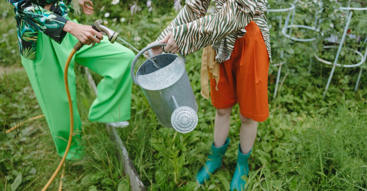 How can I /fill water? - Woman in Black and White Stripe Long Sleeve Shirt and Blue Denim Jeans Holding Blue Plastic