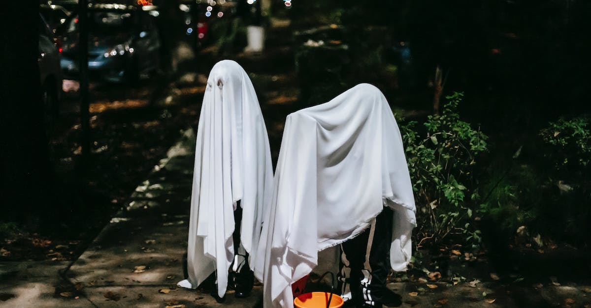 How can I get to the same match with my friend in Tom Clancy's Ghost Recon Phantoms? - Unrecognizable children in ghost costumes with trick or treat bucket on urban pavement in twilight