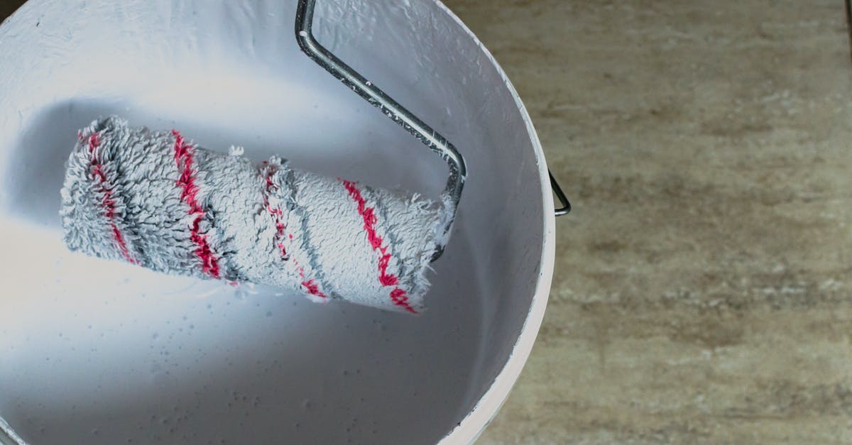 How can I repair anvils? - Pail of White Paint and Paint Roller How can I repair anvils? - Pail of White Paint and Paint Roller