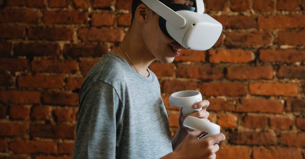How can I view the contents of my controller pak? - Male in casual wear enjoying virtual reality