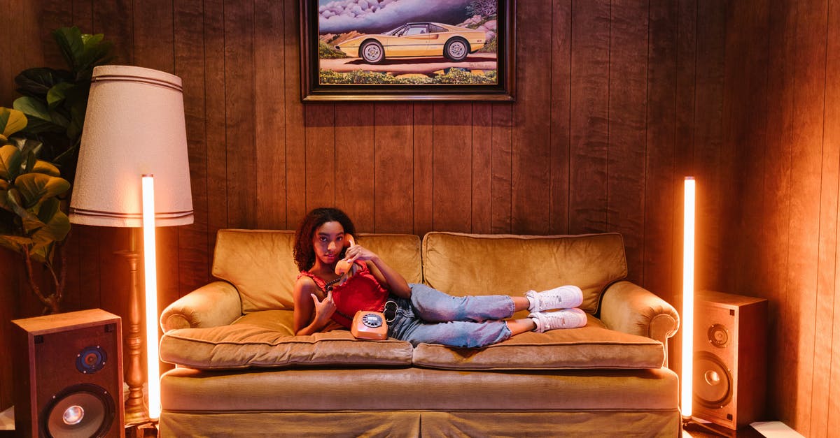 How can one fill an area in checkered pattern? - A Woman Lying on the Couch while on the Telephone