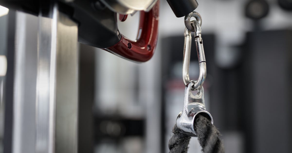 How do I attach ragdolls to other objects? - Black rope of modern exercise machine hanging on metal carabiner How do I attach ragdolls to other objects? - Black rope of modern exercise machine hanging on metal carabiner