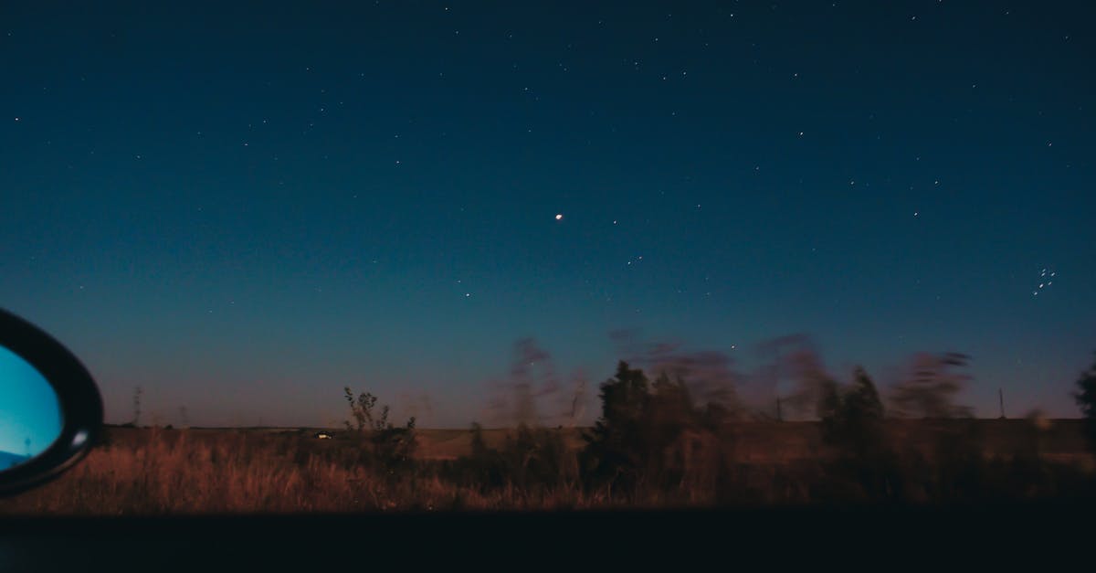 How do I clear a way point? - View through moving car window of horizon line with dark star sky and blurred trees How do I clear a way point? - View through moving car window of horizon line with dark star sky and blurred trees