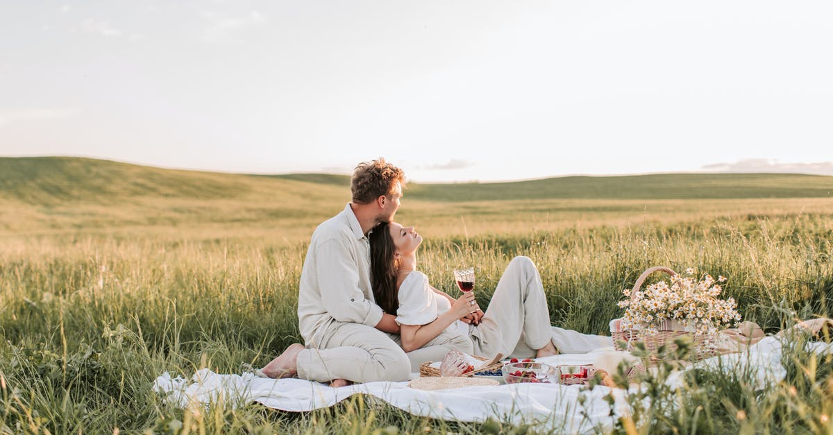 How do I date a pigeon? - Man And Woman Sitting On Grass Field