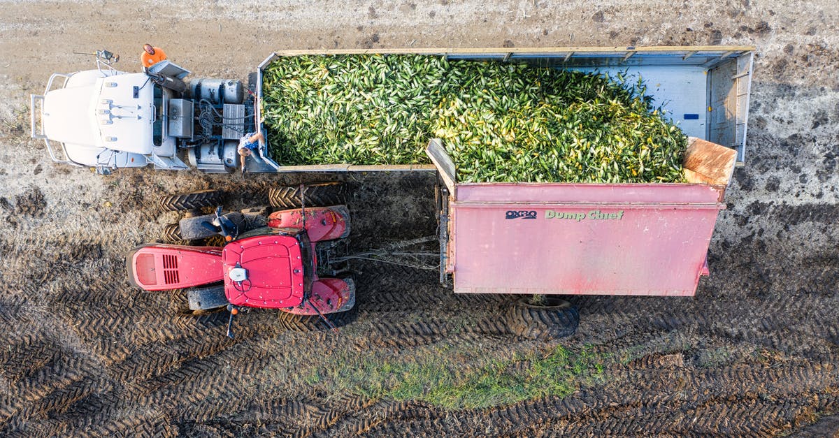 How do I detach a trailer from a tractor? - Aerial View of Truck on the Farm