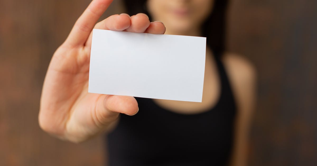 How do I do a rectangular selection for the /tp command? - Crop woman showing blank business card