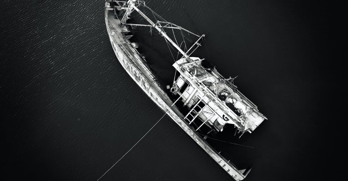 How do I escape the sinking ship in Chapter 15? - Grayscale Photo of a Tilted Boat on a Body of Water