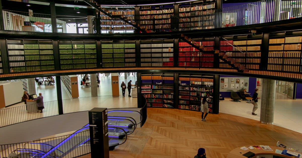 how do I get access to the single visitor set up (not visitor table)? - People in modern library with books