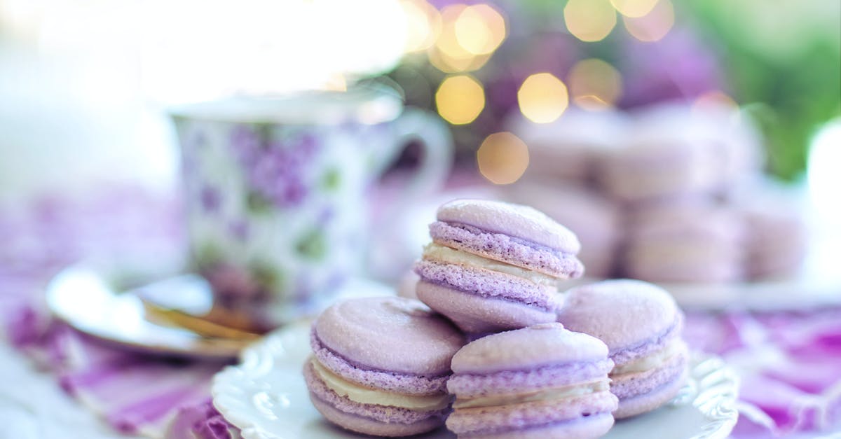 How do I get rid of Tea fields? - Close-Up Photo of Macarons on Plate