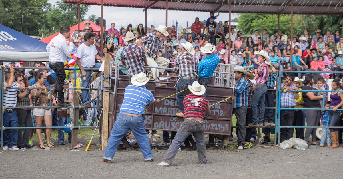 How do I get rodeo kills? - Men Standing on Metal Fence