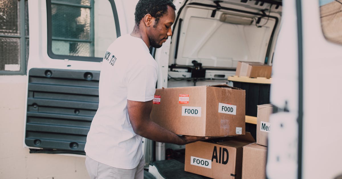 How do I make sure I do not die? - Man Placing Food Labelled Carboard Boxes Inside The Trunk of a White Van How do I make sure I do not die? - Man Placing Food Labelled Carboard Boxes Inside The Trunk of a White Van