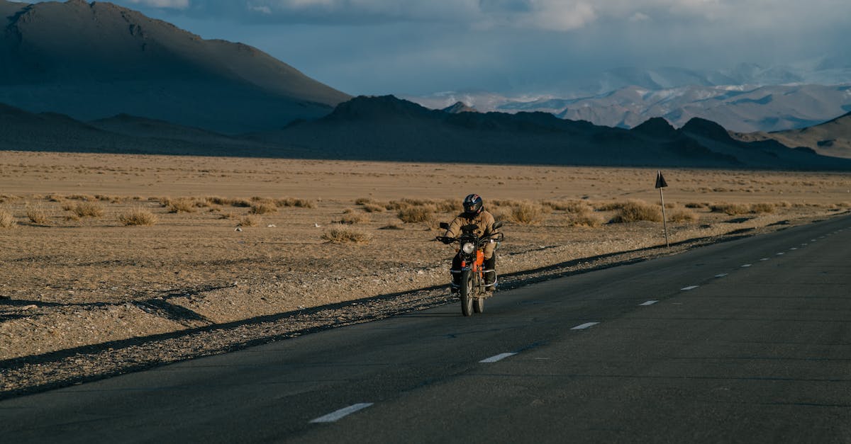 How do I move a peaceful monster out of the way that's being just a bit too heroic? - Unrecognizable biker riding motorcycle in countryside