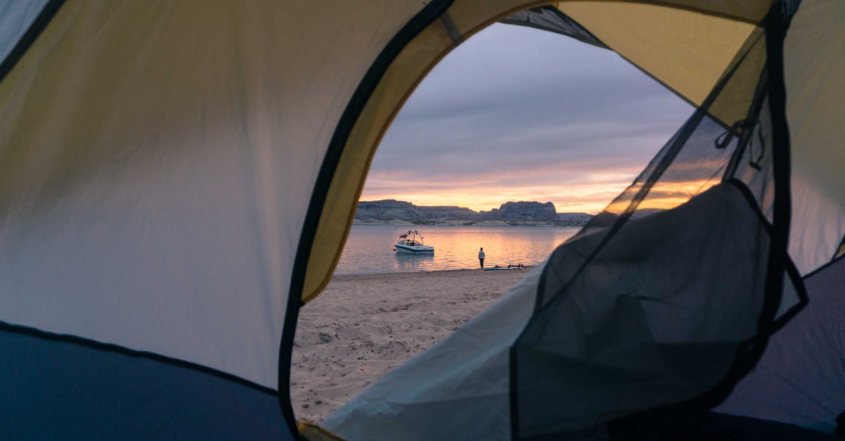 How do I open this door on the west coast? - View of sandy beach with calm sea and vessel on water surface through opened tent at sunset time in nature How do I open this door on the west coast? - View of sandy beach with calm sea and vessel on water surface through opened tent at sunset time in nature