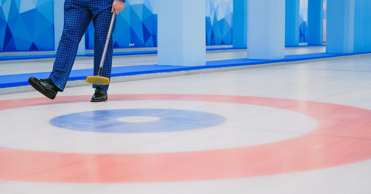 How do I play Minecraft Pocket Edition with my niece on LAN? [duplicate] - Sportsman with broom stick walking on ice rink