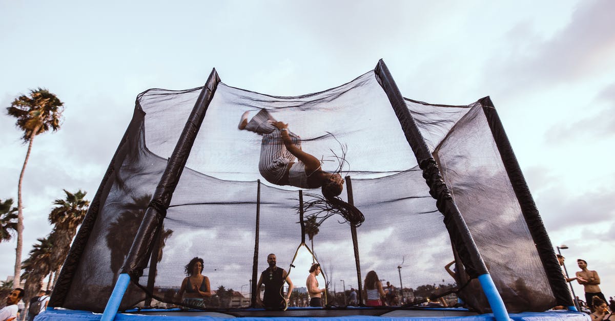 How do I skip the tutorial? - Unrecognizable jumper doing somersault on trampoline