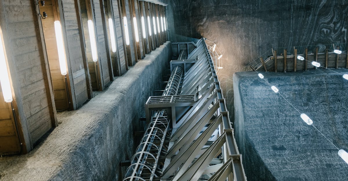 How do I start digging a tunnel under my toilet? - Metal construction inside of salt mine with lamps How do I start digging a tunnel under my toilet? - Metal construction inside of salt mine with lamps