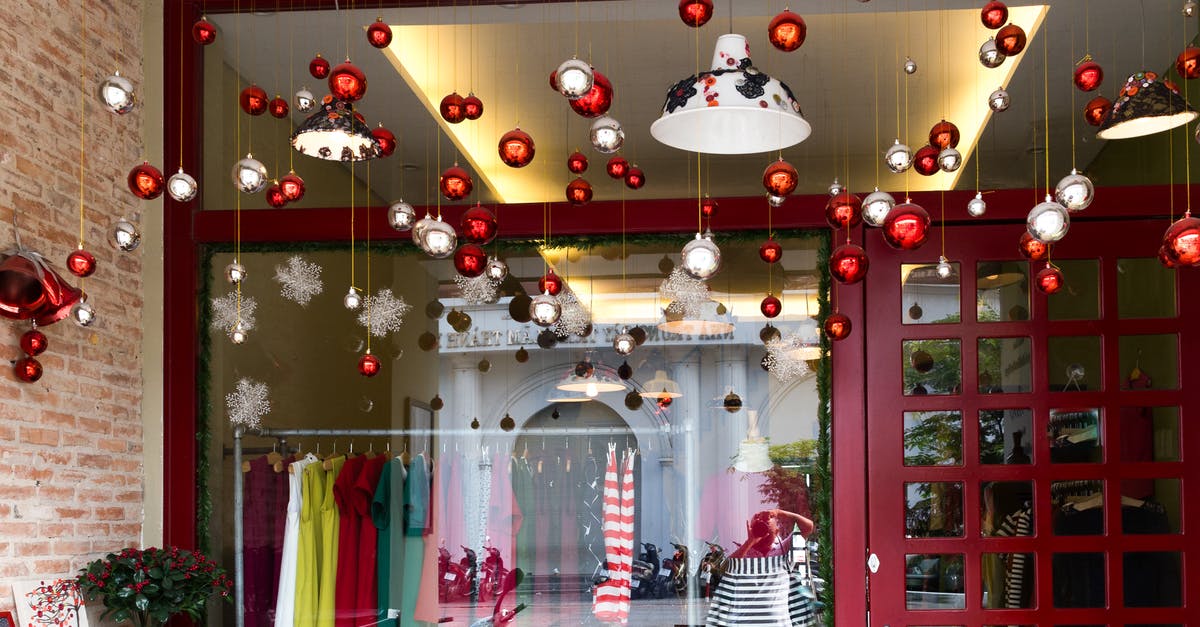 How do the Christmas decorations work? - Red Wooden Glass Door