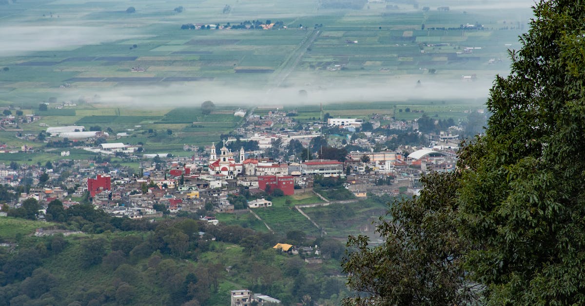 How do you find a village on survival? - Aerial View of a Town Surrounded by Agricultural Field How do you find a village on survival? - Aerial View of a Town Surrounded by Agricultural Field