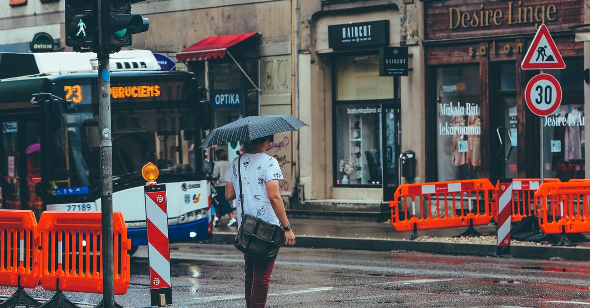 How do you make rain stop in minecraft? [duplicate] - Person with umbrella on pedestrian crossing