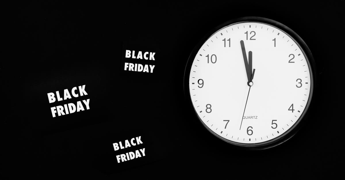 How do you put numbers in a sign or text? - A Black Friday Sale Signage Beside a Black and White Round Analog Wall Clock