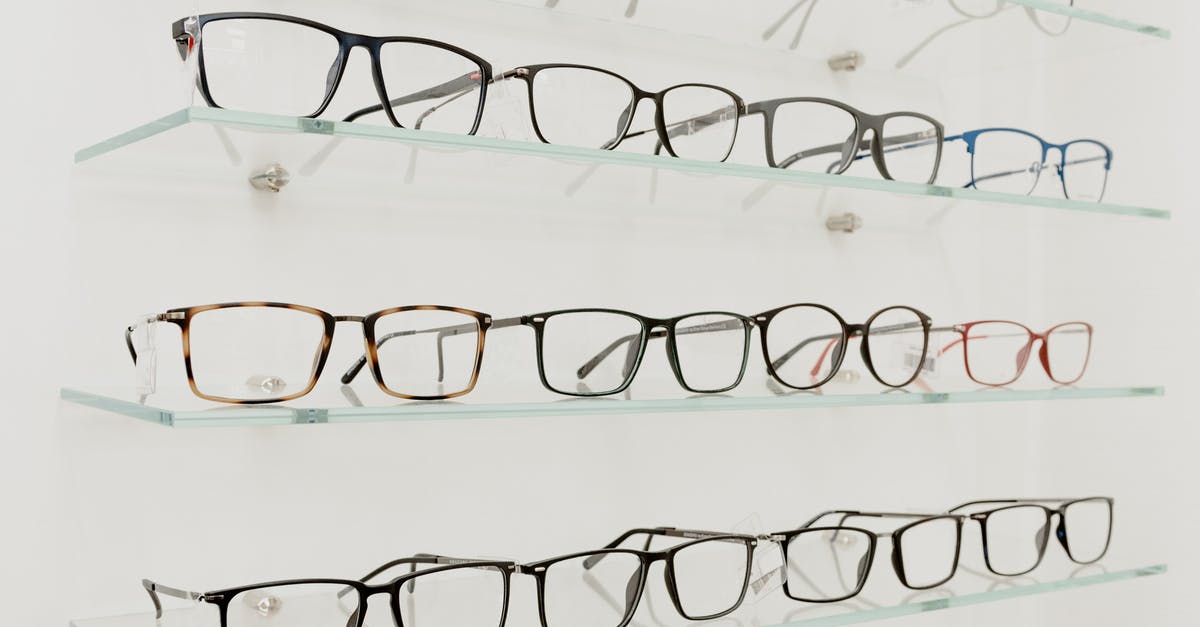 How do you sell items for returning dwellers? - Collection of eyeglasses on shelves in store